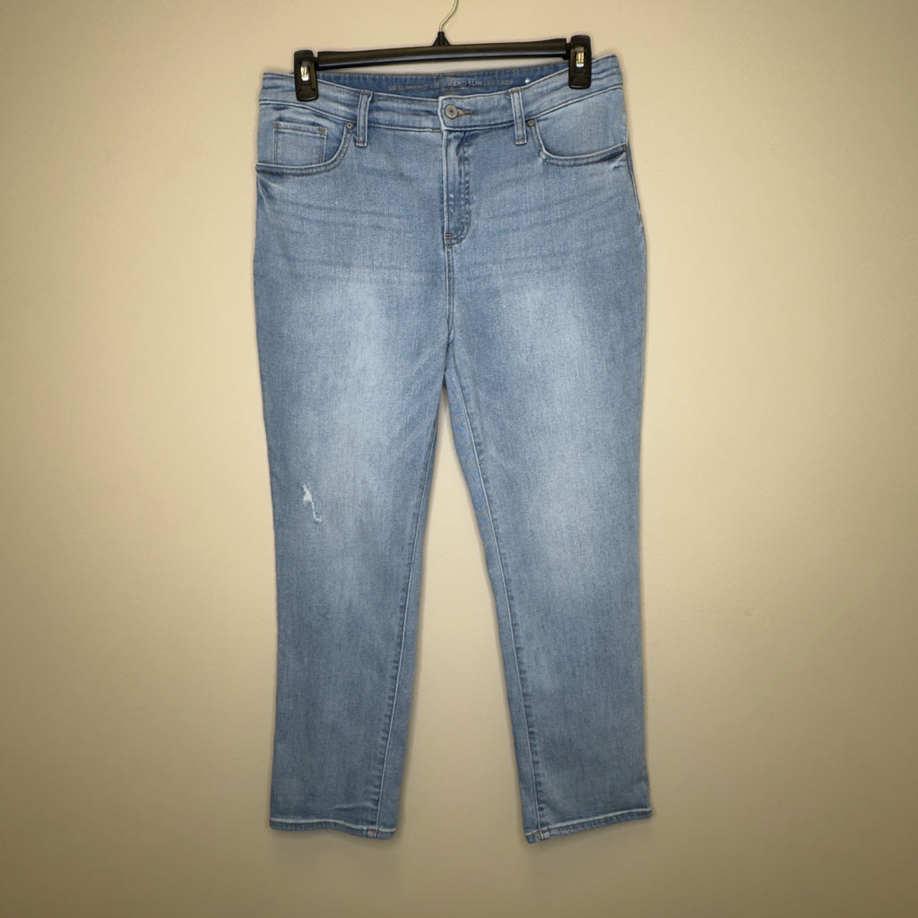 Chico's So Slimming Roll Hem Cropped Jeans - Size 12