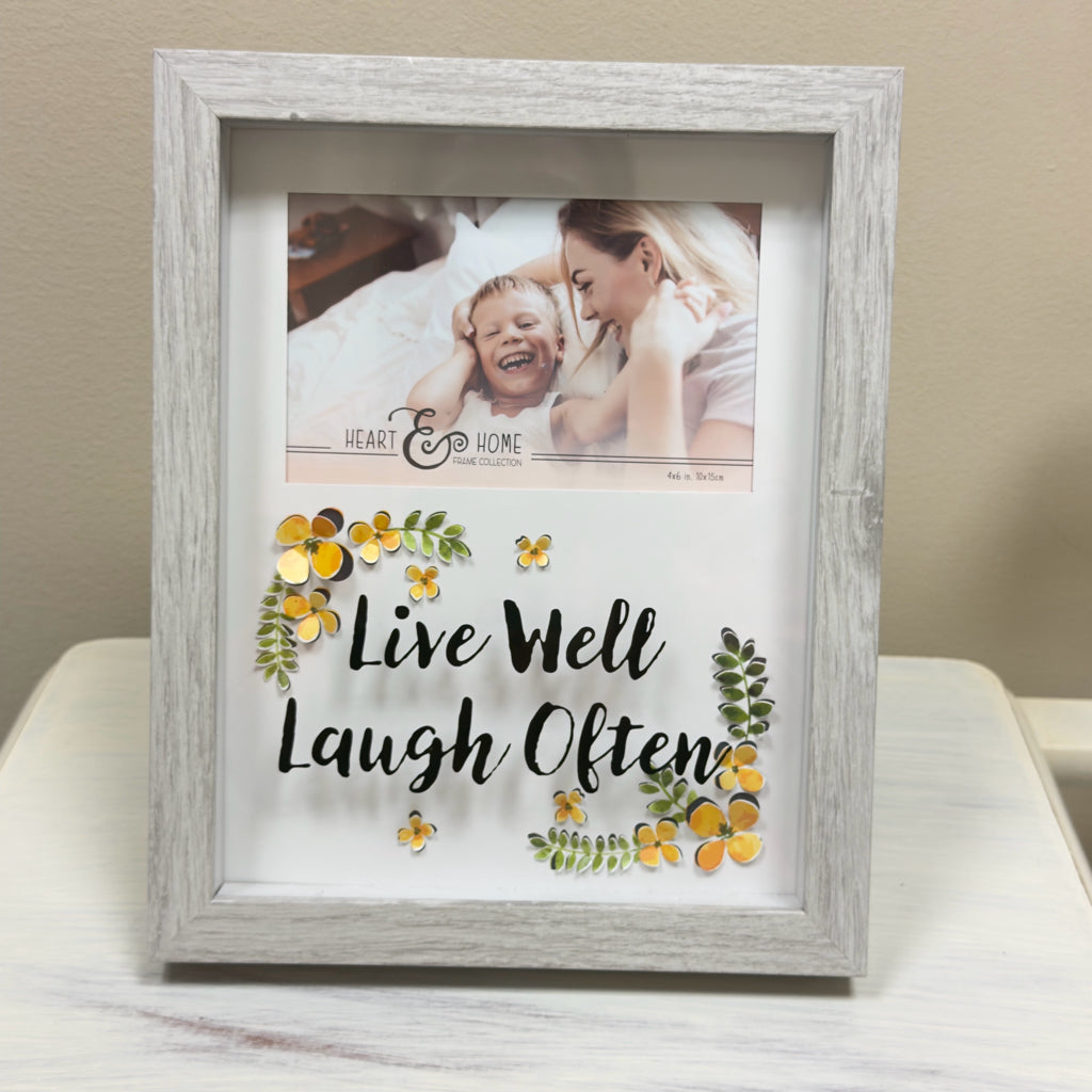 Live Well Laugh Often Picture Frame