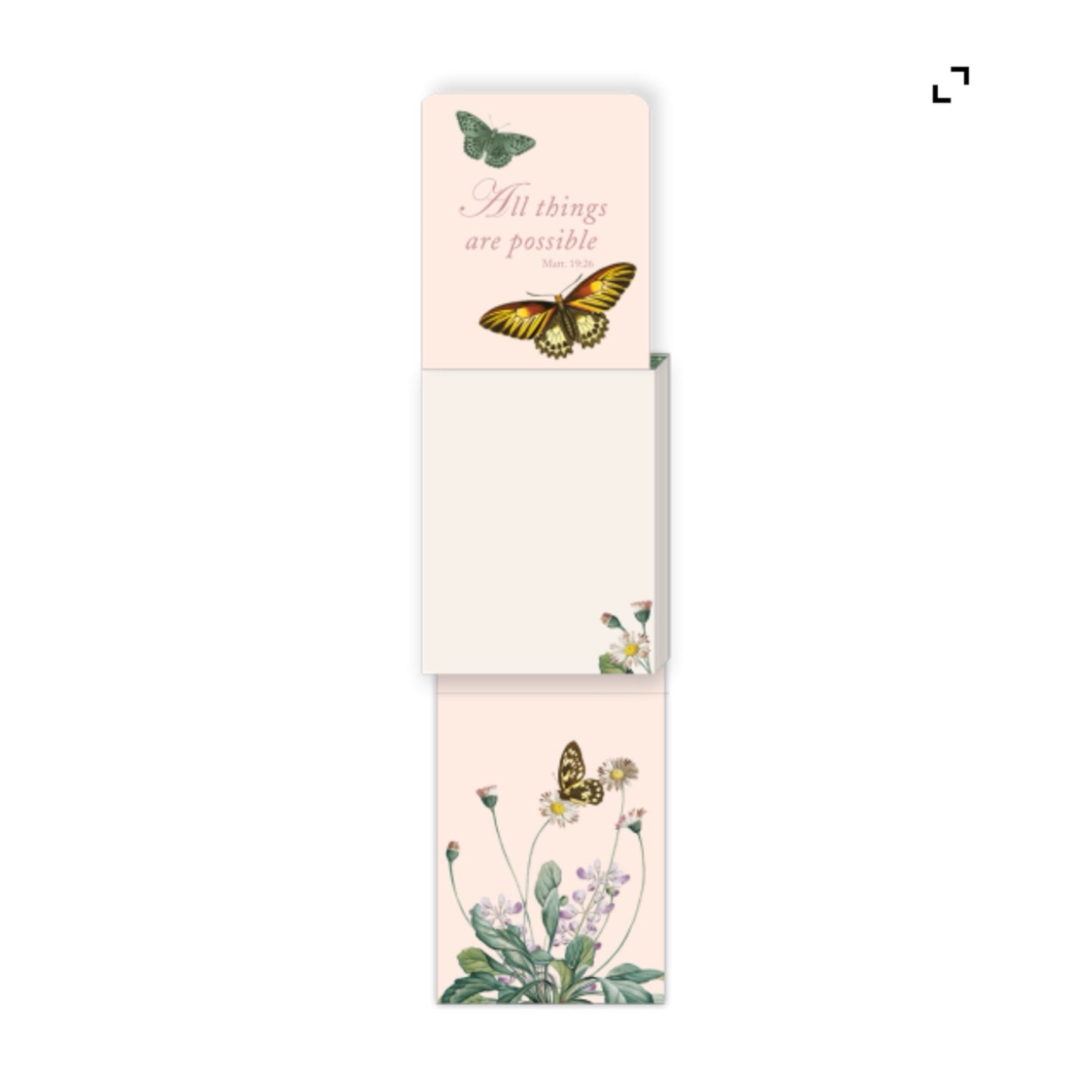All Things Are Possible Daisy Butterflies Pocket Notepad
