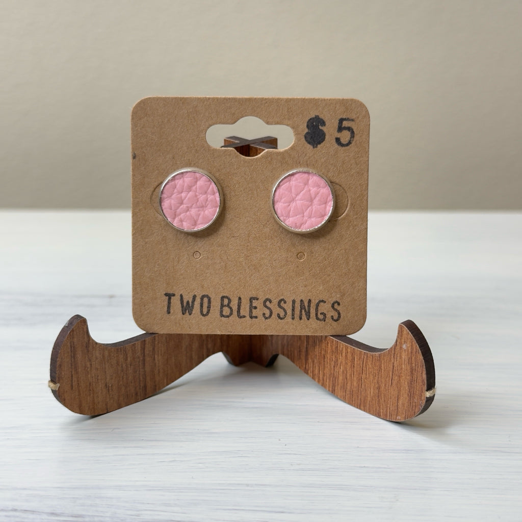 Two Blessings Earrings - Pink