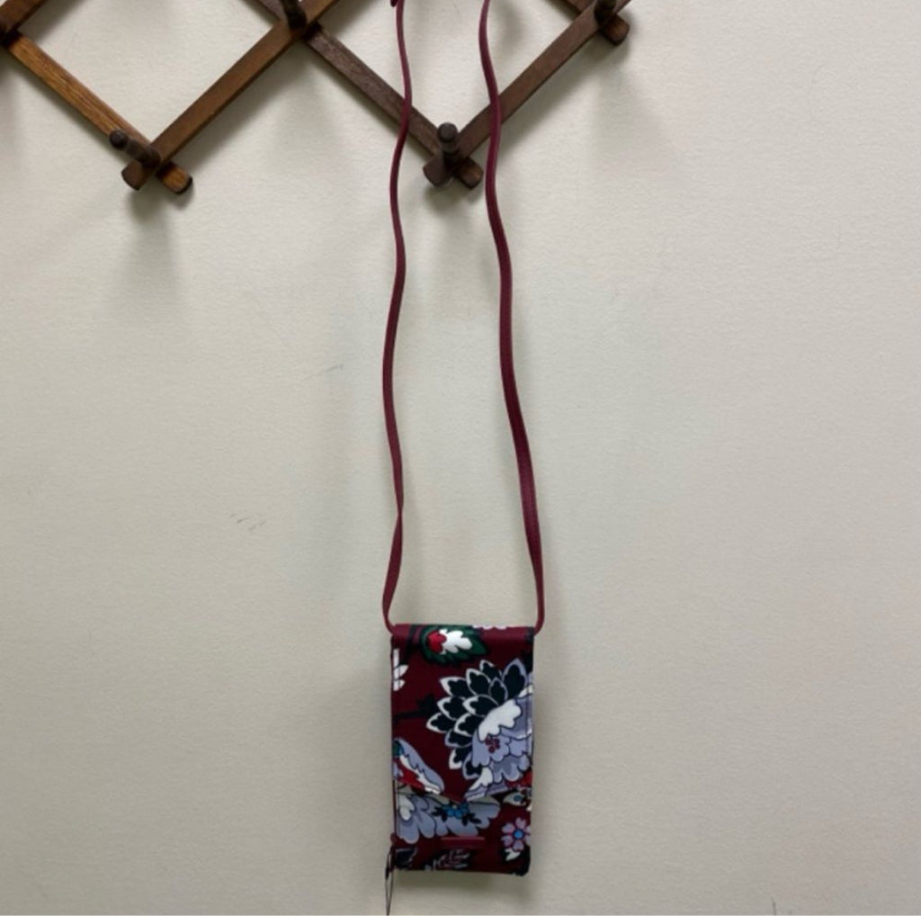 Vera Bradley Iconic RFID Envelope Crossbody Bordeaux Blooms