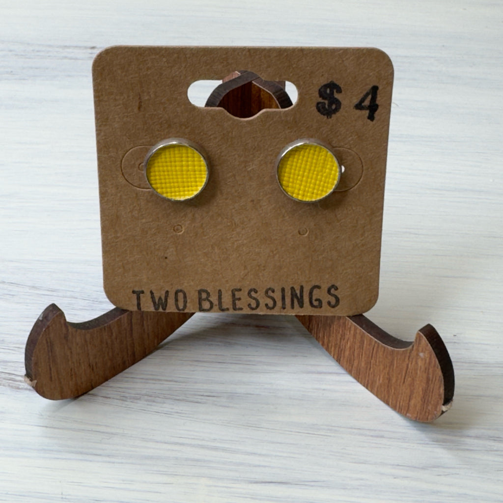 Two Blessings Earrings - Yellow