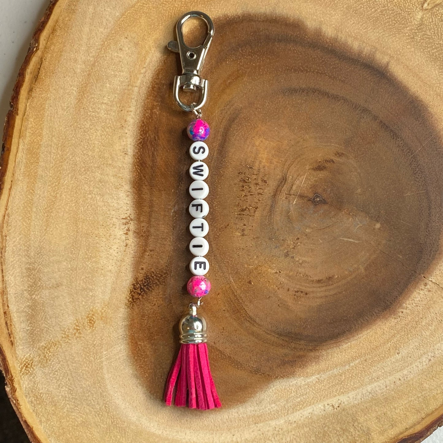 Inga Ann's Beaded Keychain/Bag Charm - Swiftie