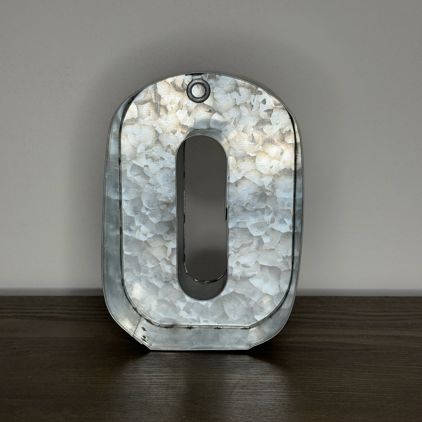 "O" Galvenized Metal Letter