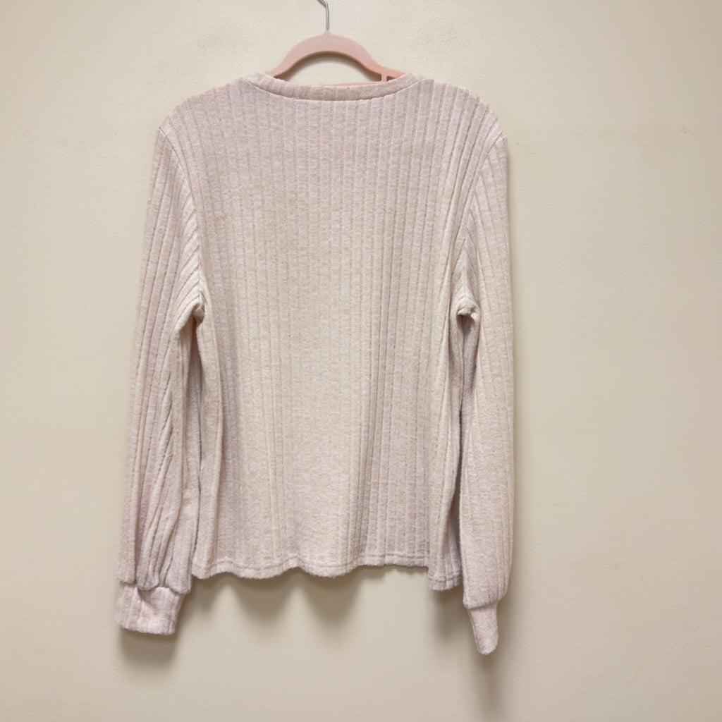 Ribbed Top w/Crochet Lace Inset - Size XXL