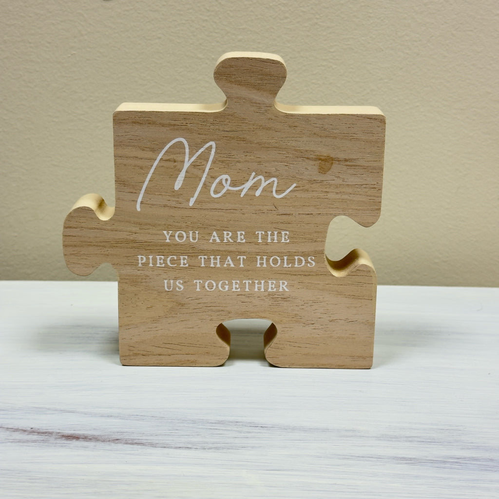 Mom Puzzle Block Sign