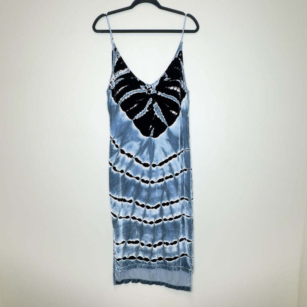 YFB Young Fabulous & Broke Astrid Velvet Tie Dye Slip Dress - Size Small