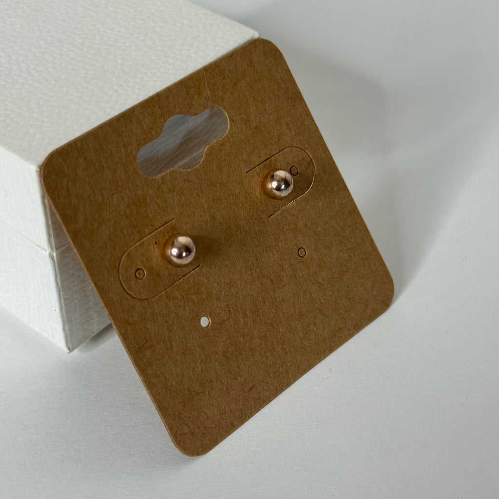 Rose Gold Ball Stud Earrings