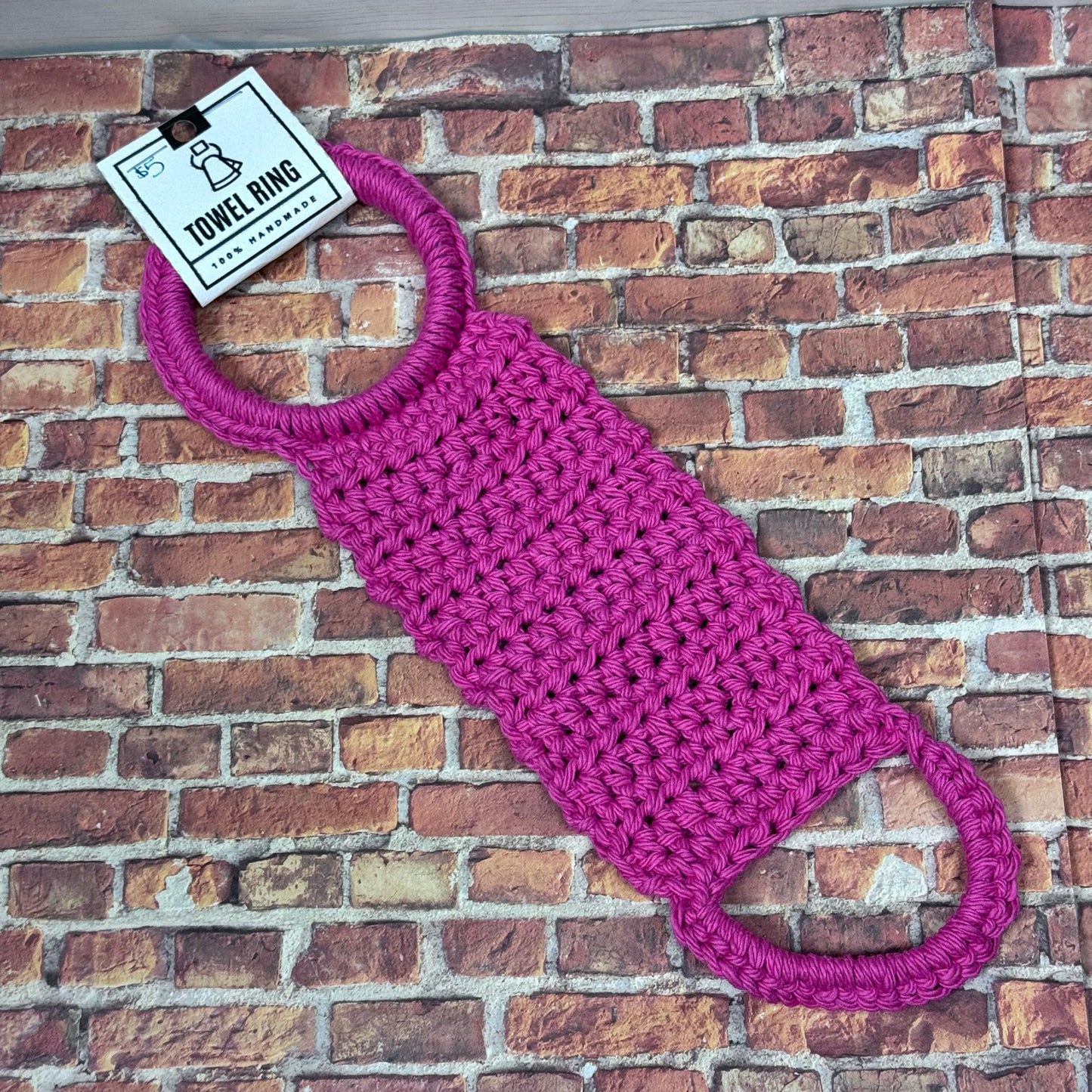 Handmade Towel Holder - Pink