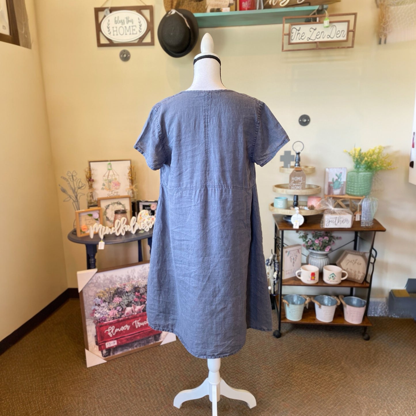 Flax Linen Dress - Size Small