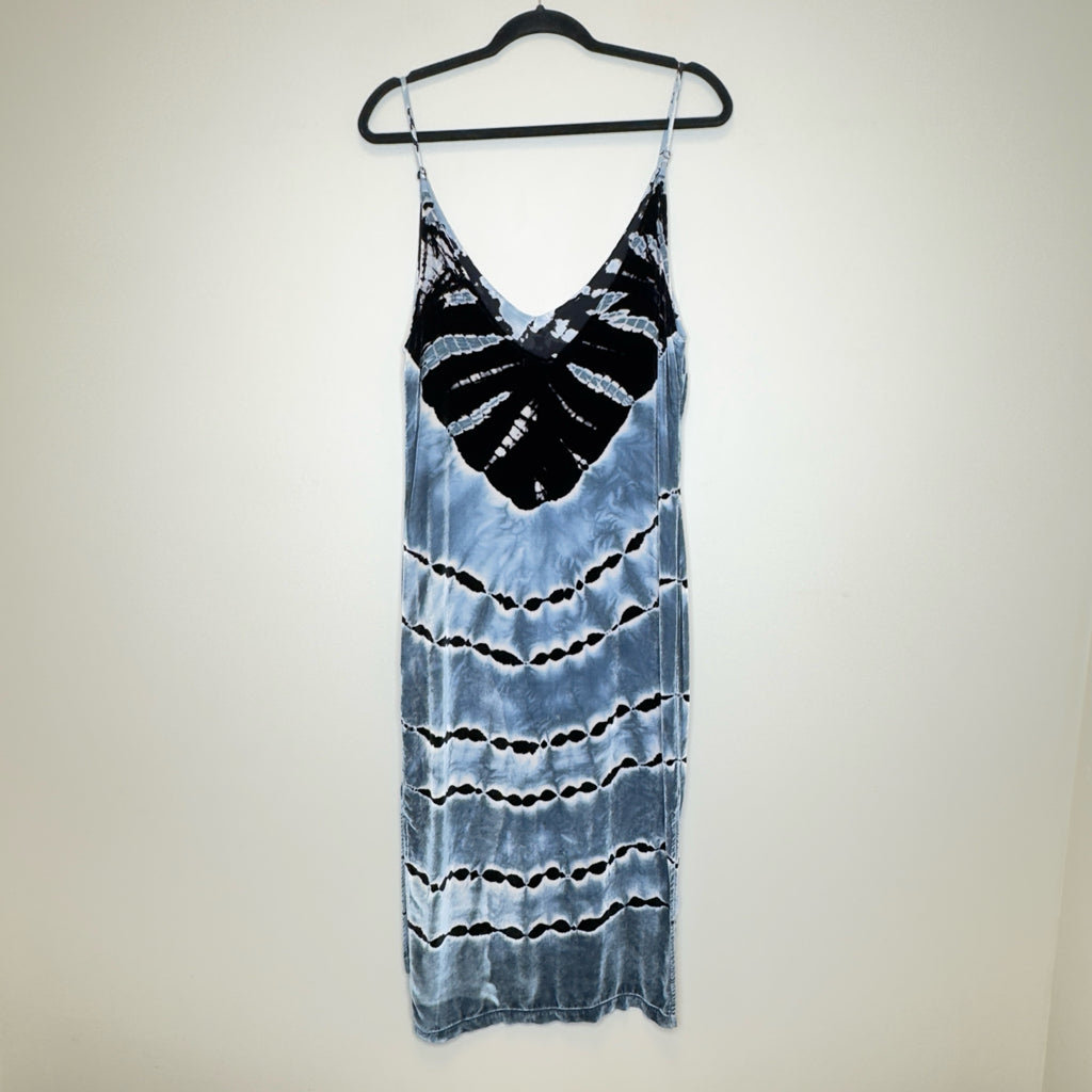 YFB Young Fabulous & Broke Astrid Velvet Tie Dye Slip Dress - Size Small