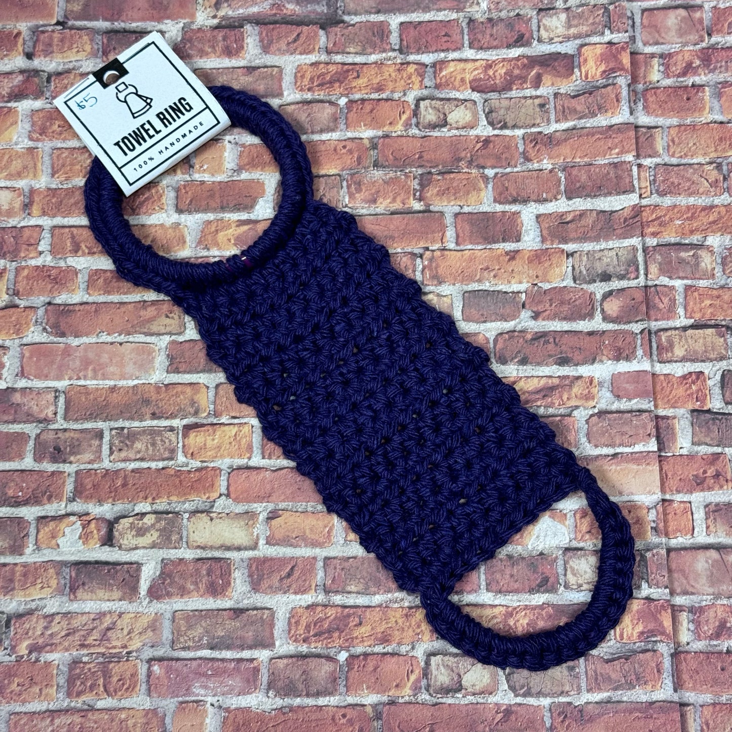 Handmade Towel Ring - Purple