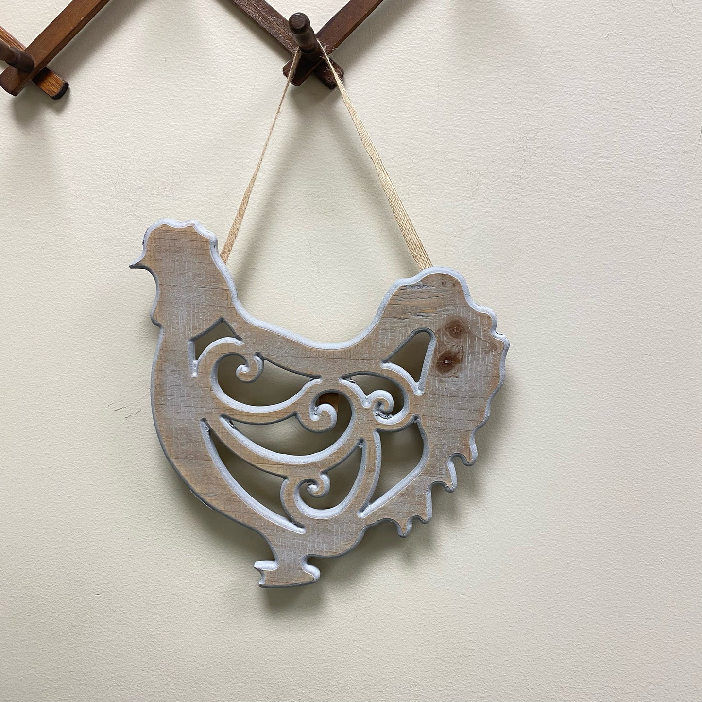 Ornate Carved Hanging Rooster