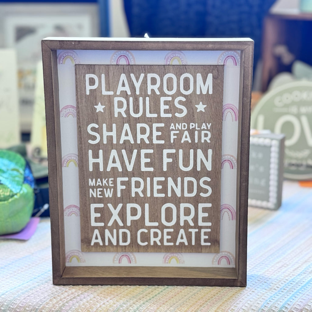 Playroom Rules Sign