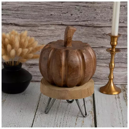 Brown Wood Pumpkin