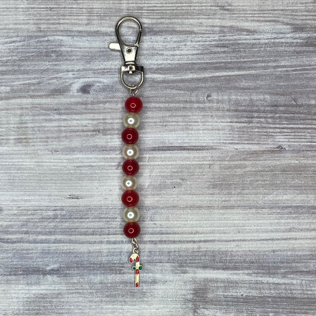Inga Ann's Keychain Charm - Candy Cane