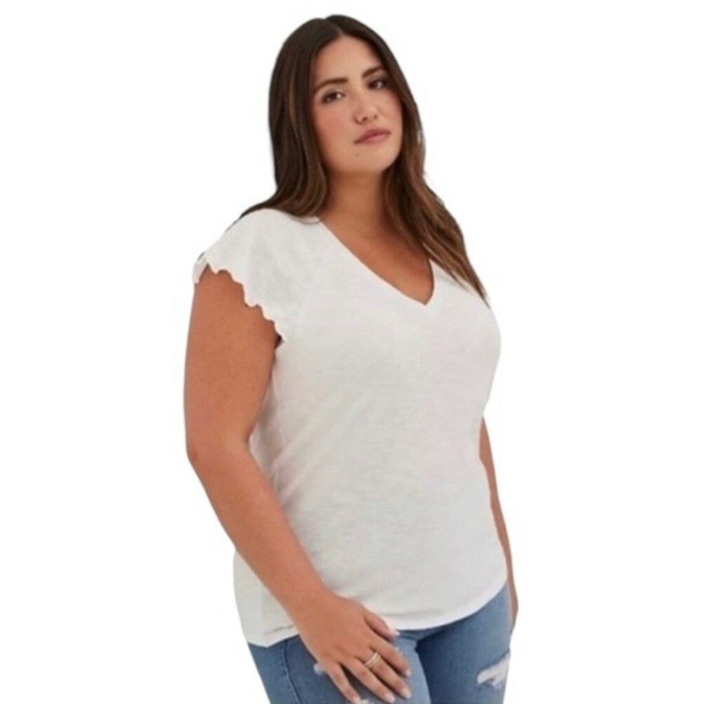 Torrid Slim Fit Flutter Sleeve Tee - Size 3X