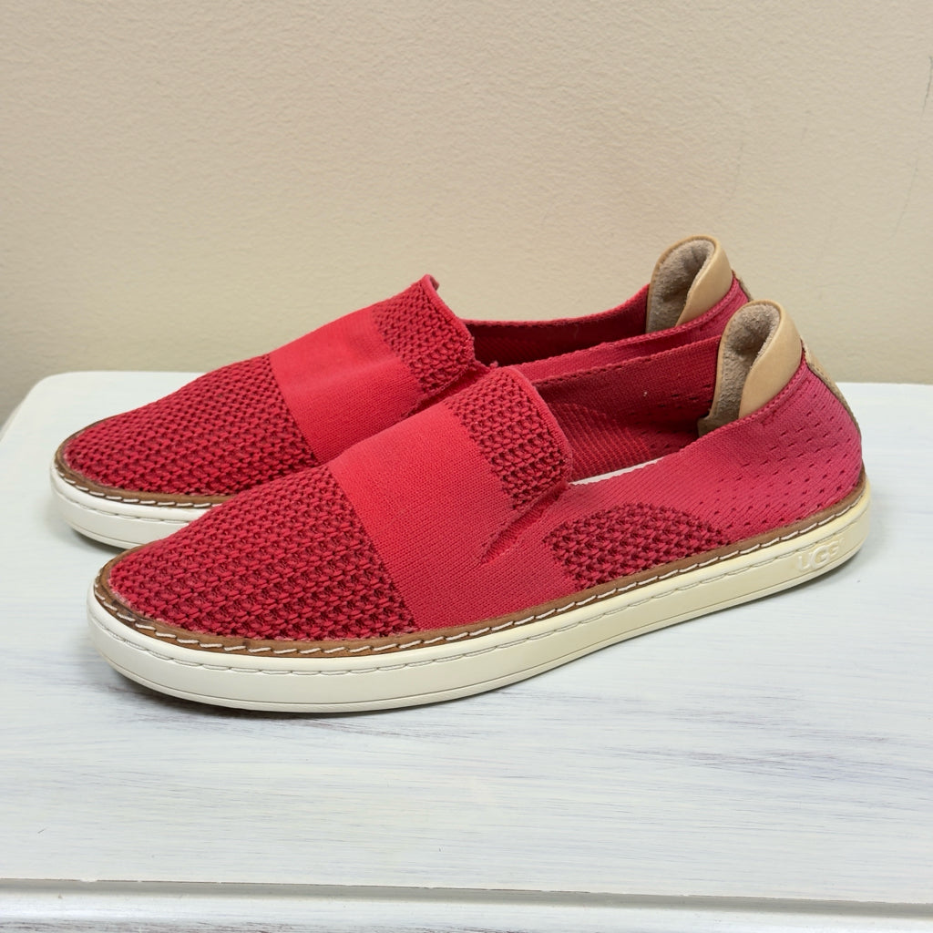 UGG Australia Red Sammy Knit Slip On Sneakers - Size 6 1/2