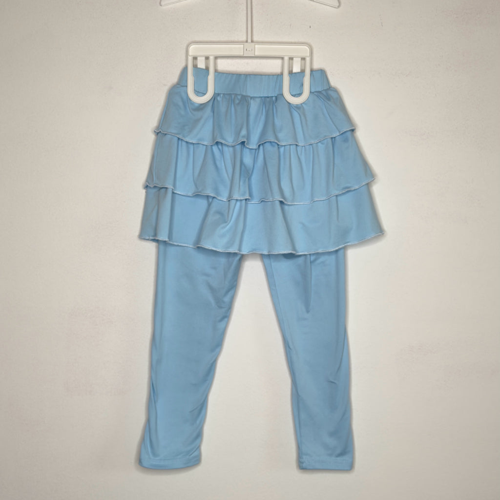 Blue Leggings with Built-In Skirt - Size 4 Youth