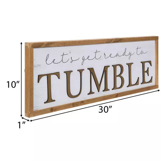 Let's Get Ready To Tumble Wood Wall Decor