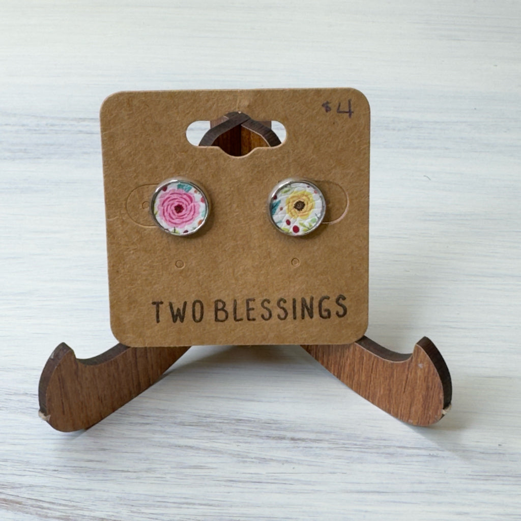 Two Blessings Earrings - Floral
