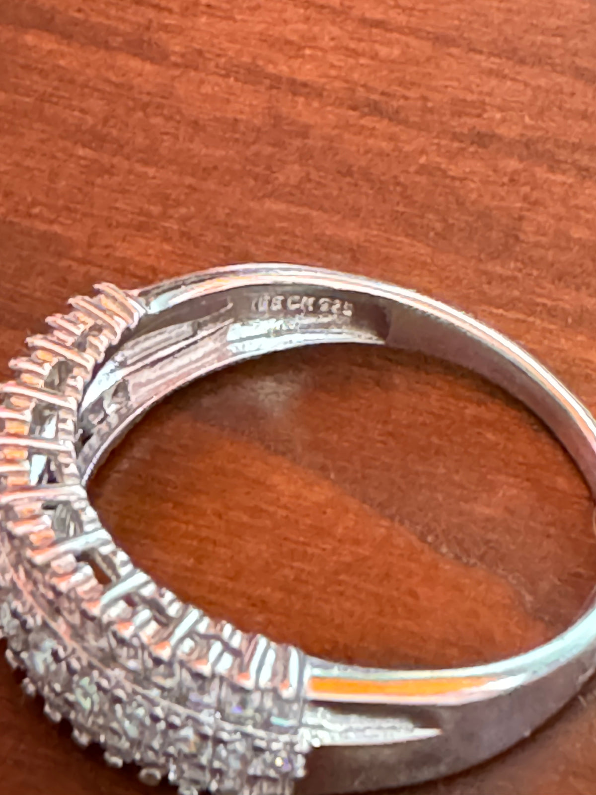 Baguette & Round Brilliant Multi-Row Cluster Statement Ring - Size 9