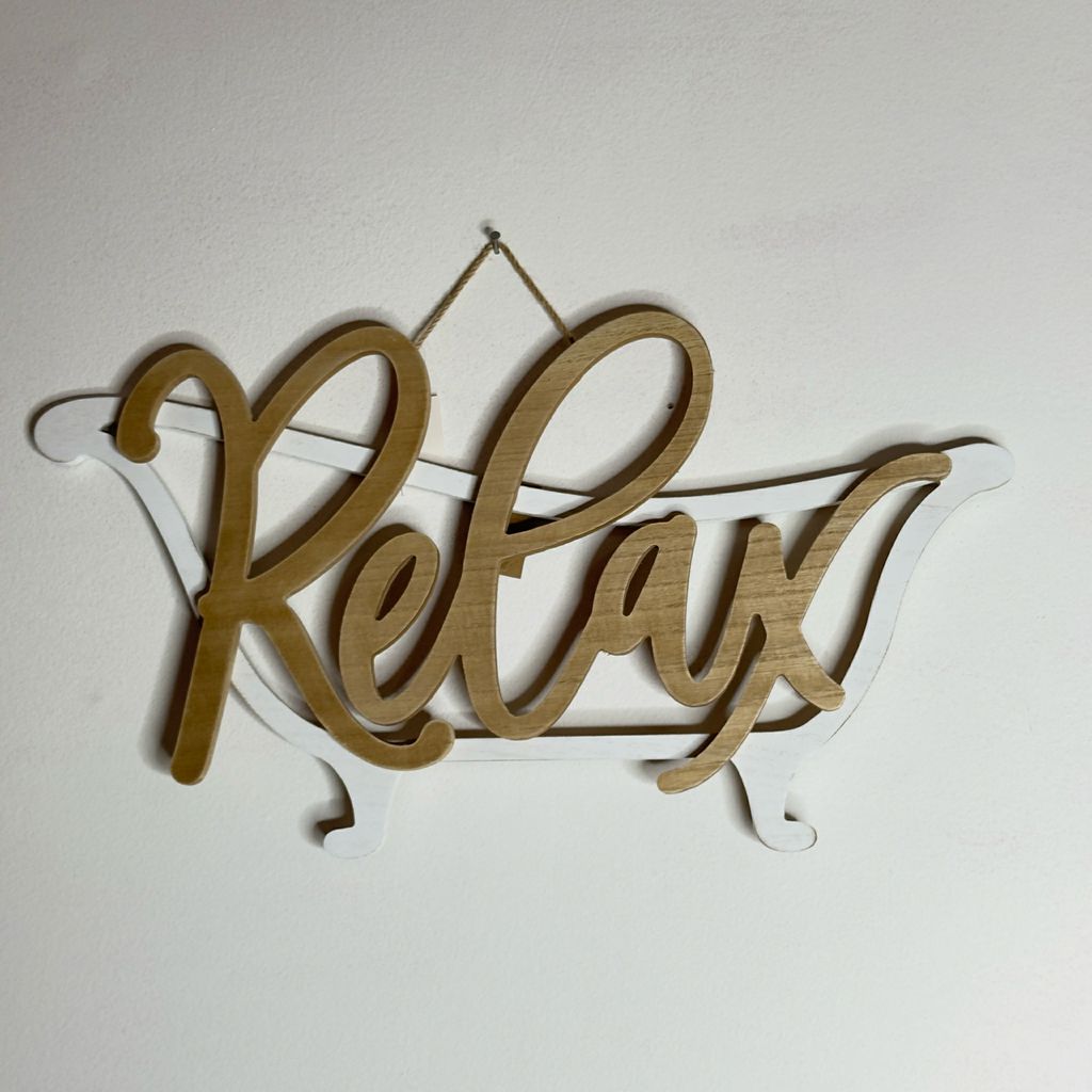 Relax Bathroom Sign