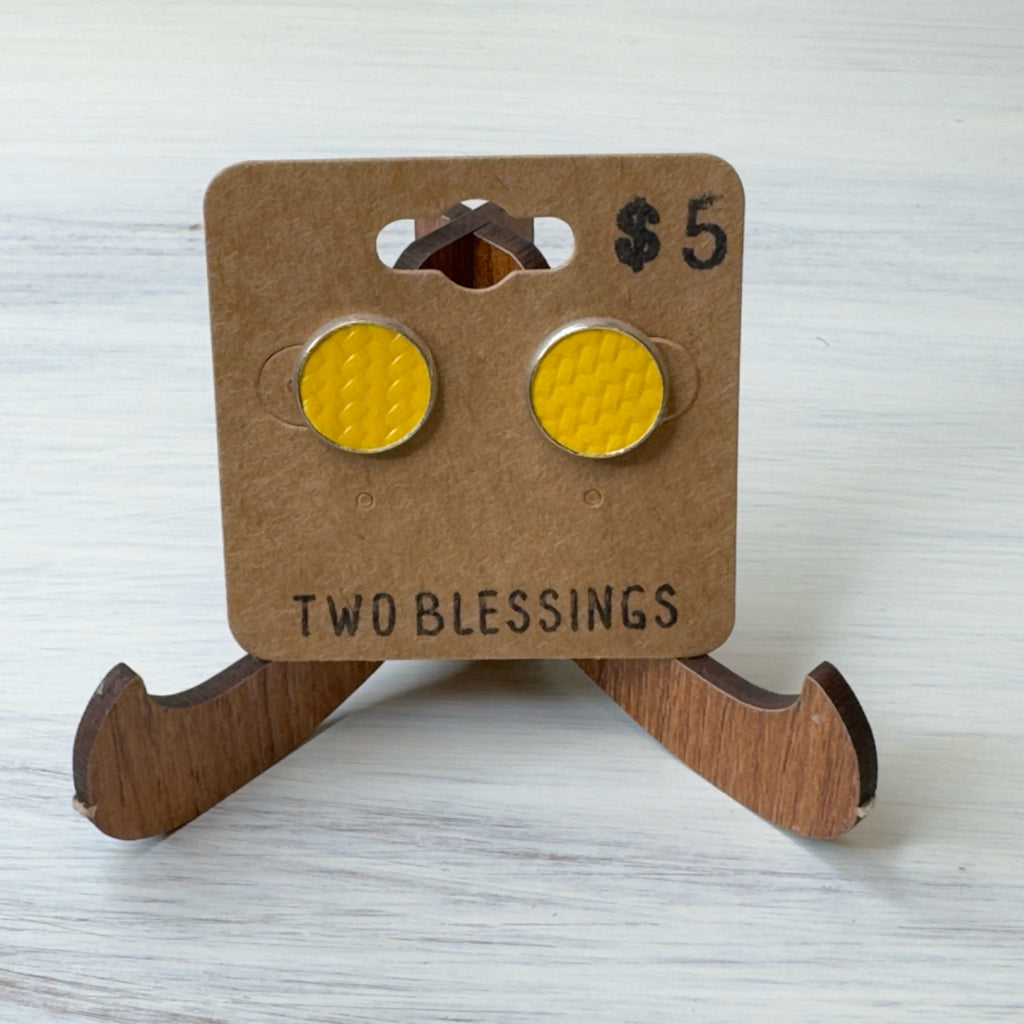 Two Blessings Earrings - Yellow