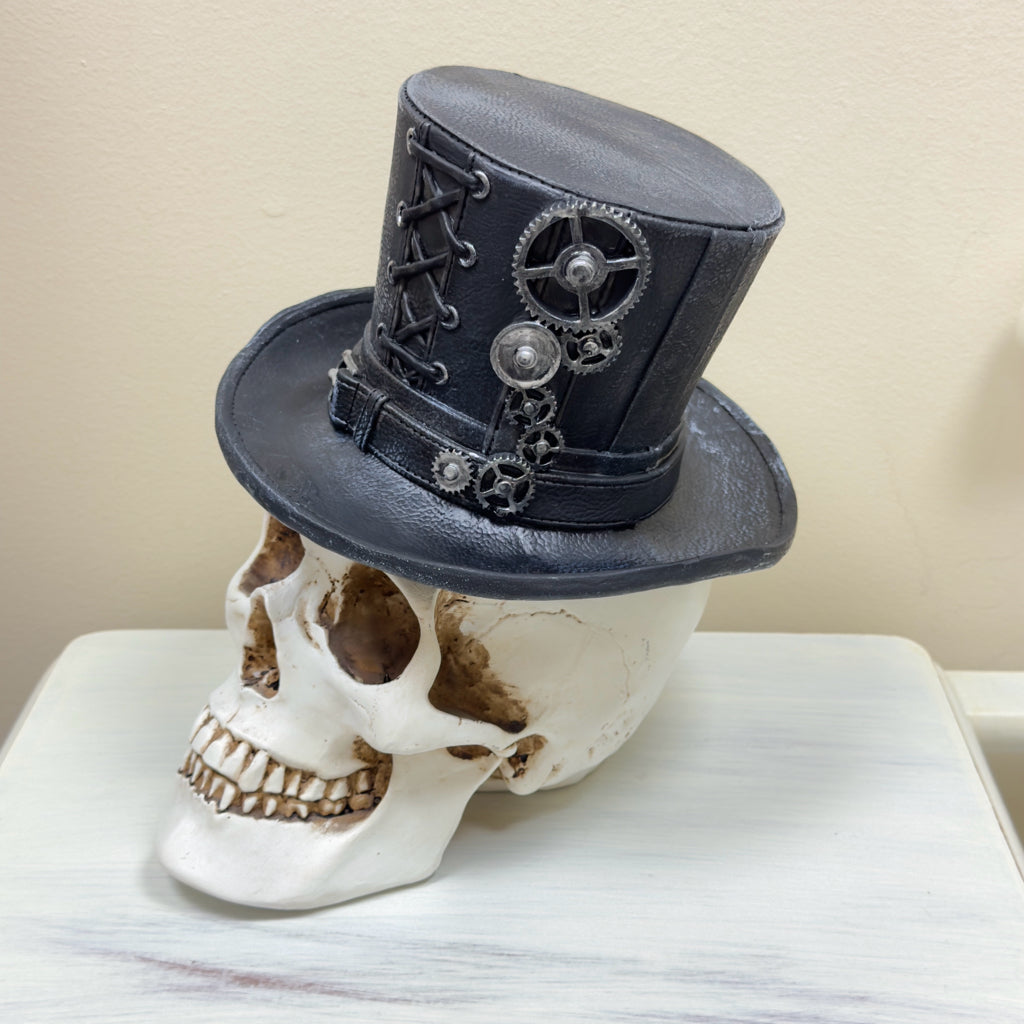 Halloween Skull w/Steampunk Hat