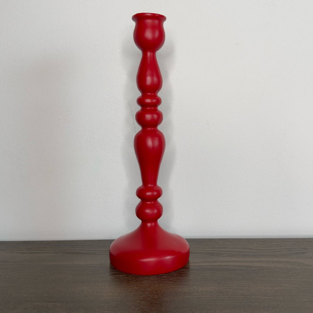 Red Candlestick Holder
