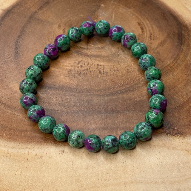 Inga Ann's Beaded Bracelet - Ruby Dyed Zoisite