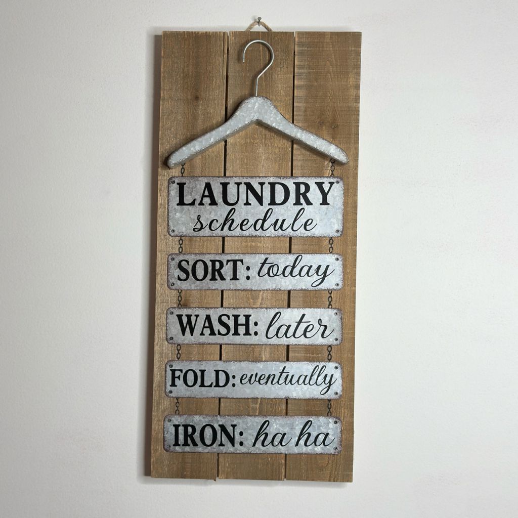 Laundry Schedule Sign