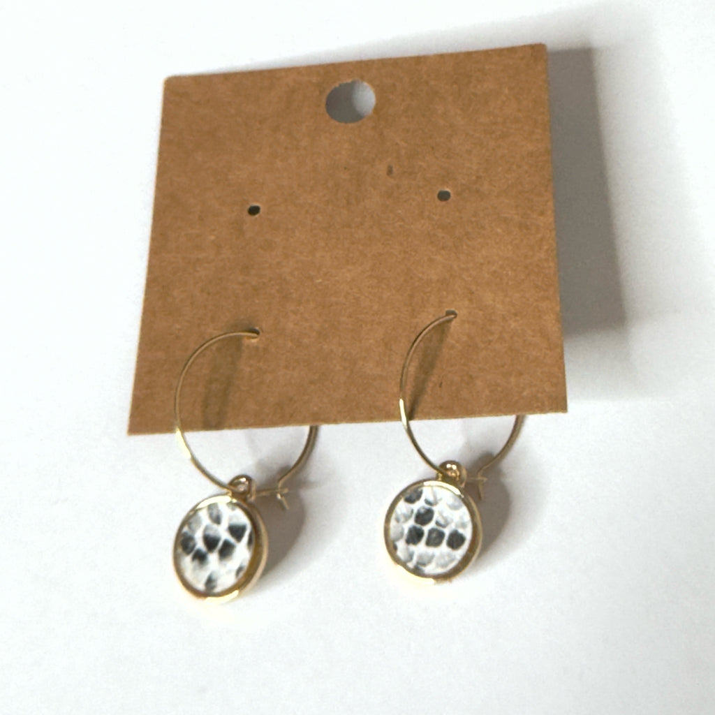 Snakeprint Hoop Earrings
