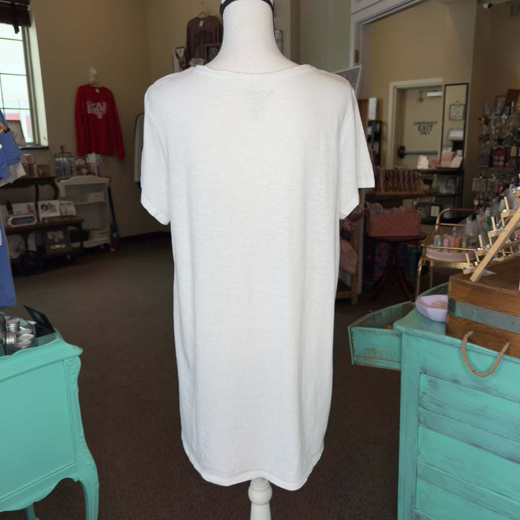 By Chico's Embellished Tropical Tee - Size Large