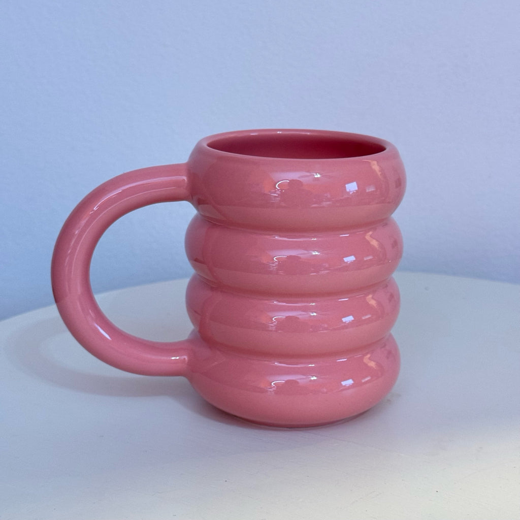 Pink Stoneware Artisan Mug