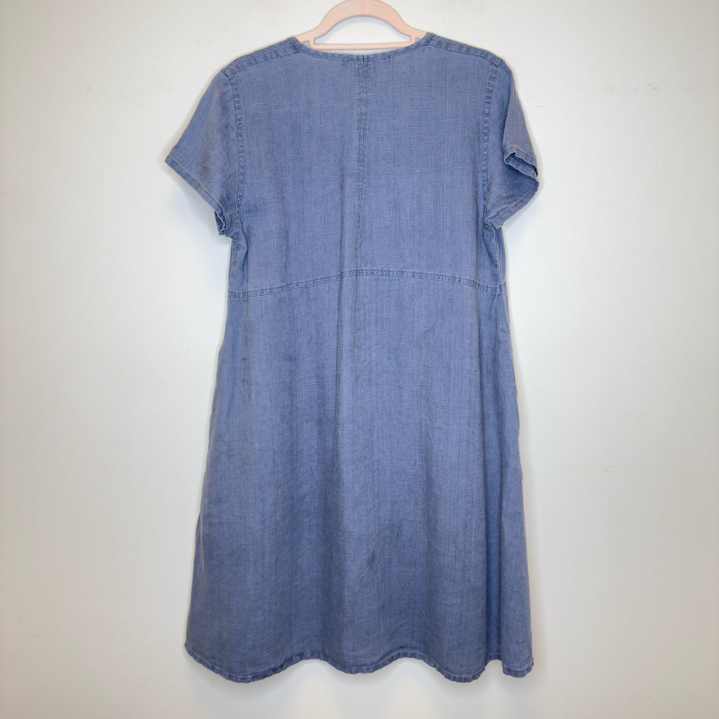FlaX Solstice Linen Dress w/Pockets - Size Small