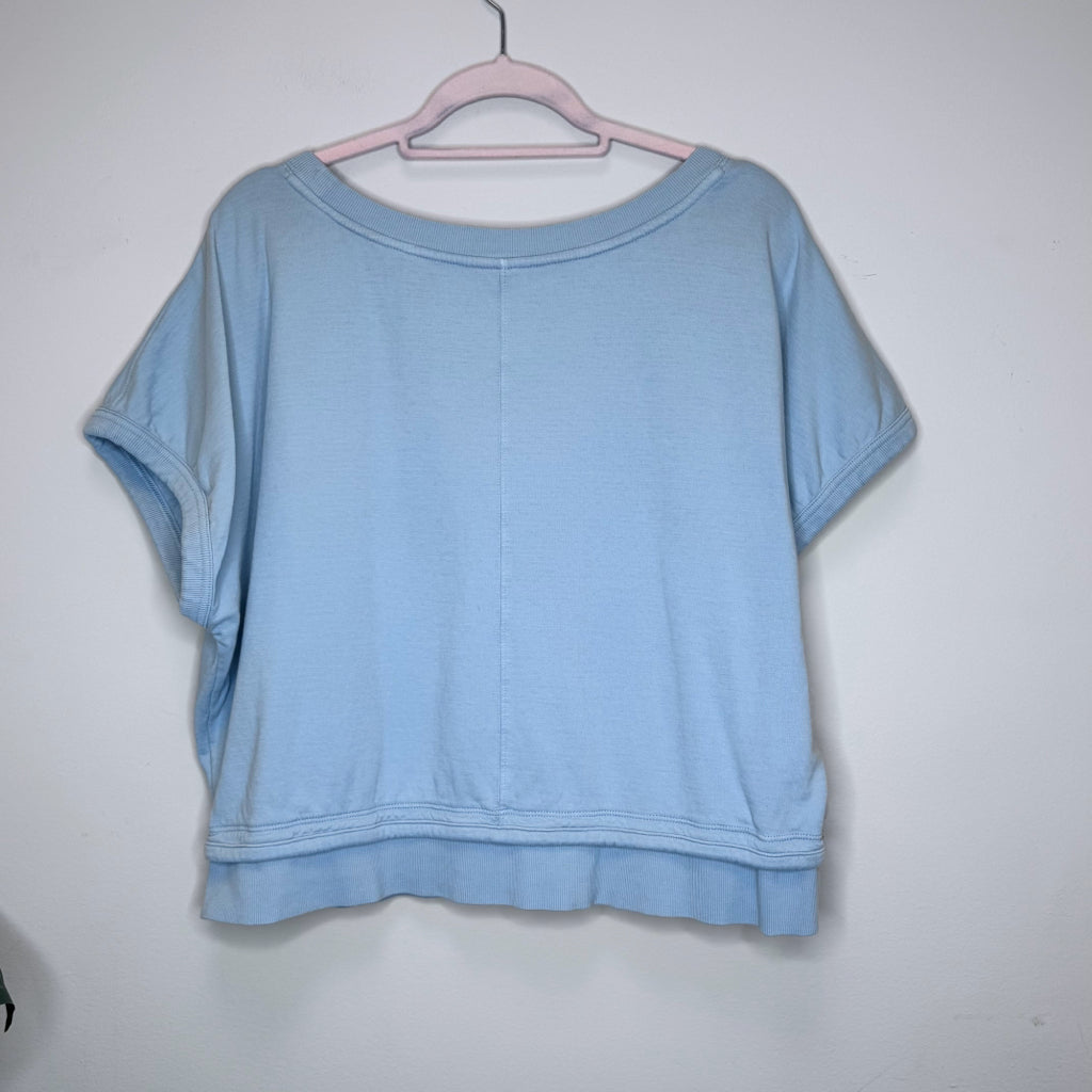 Athleta Sundown Shirred Sweatshirt Tee - Size Medium