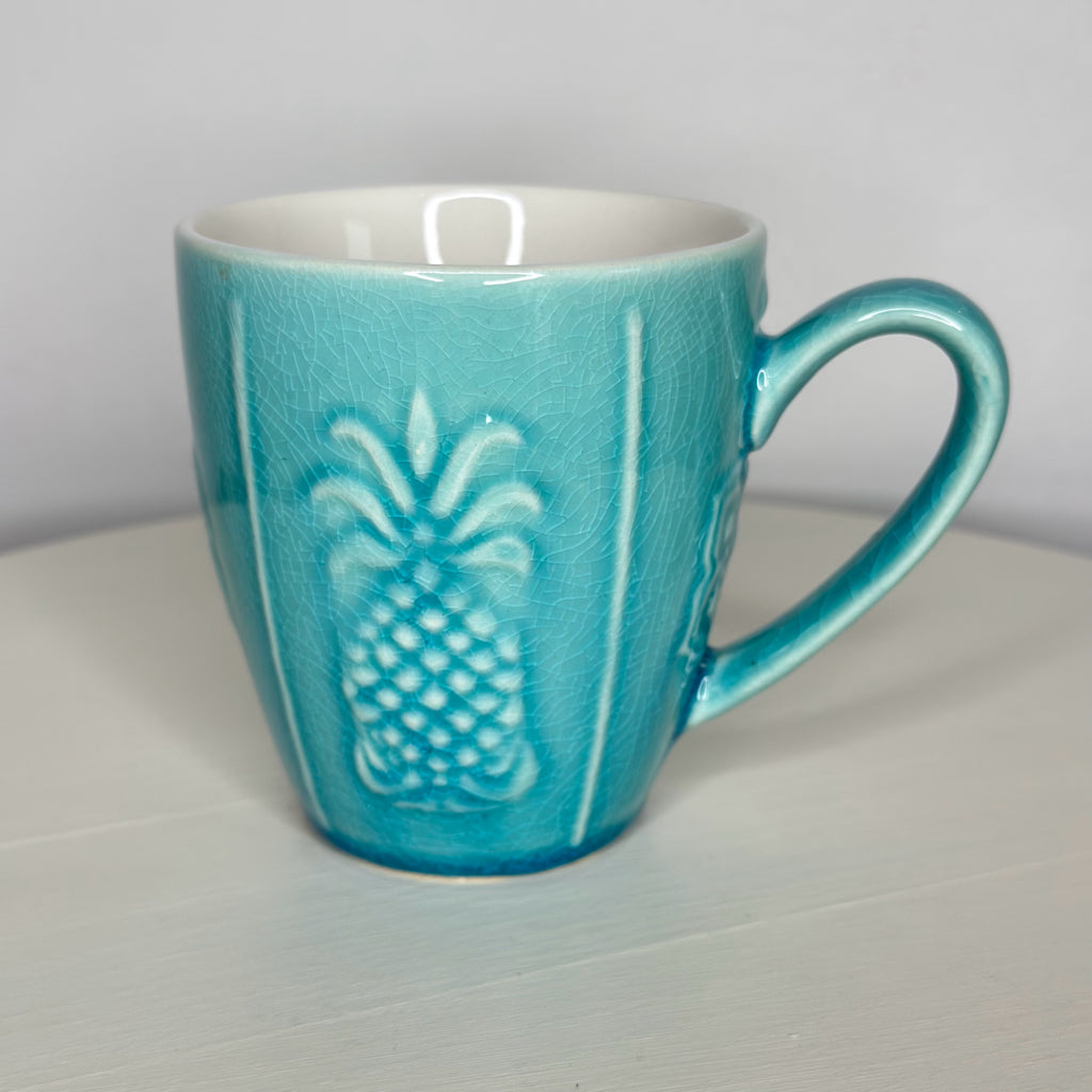 Turquoise Pineapple Coffee Cup