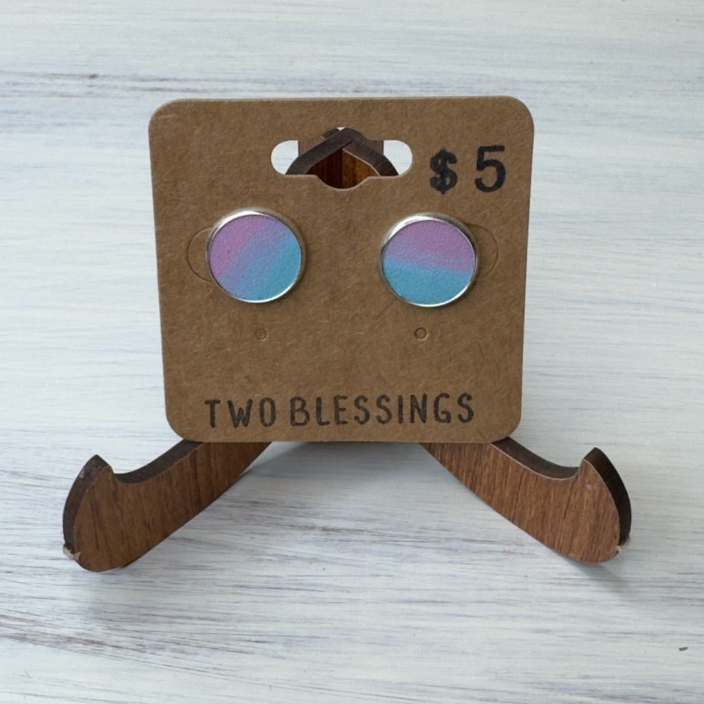 Two Blessings Earrings - Pink/Blue