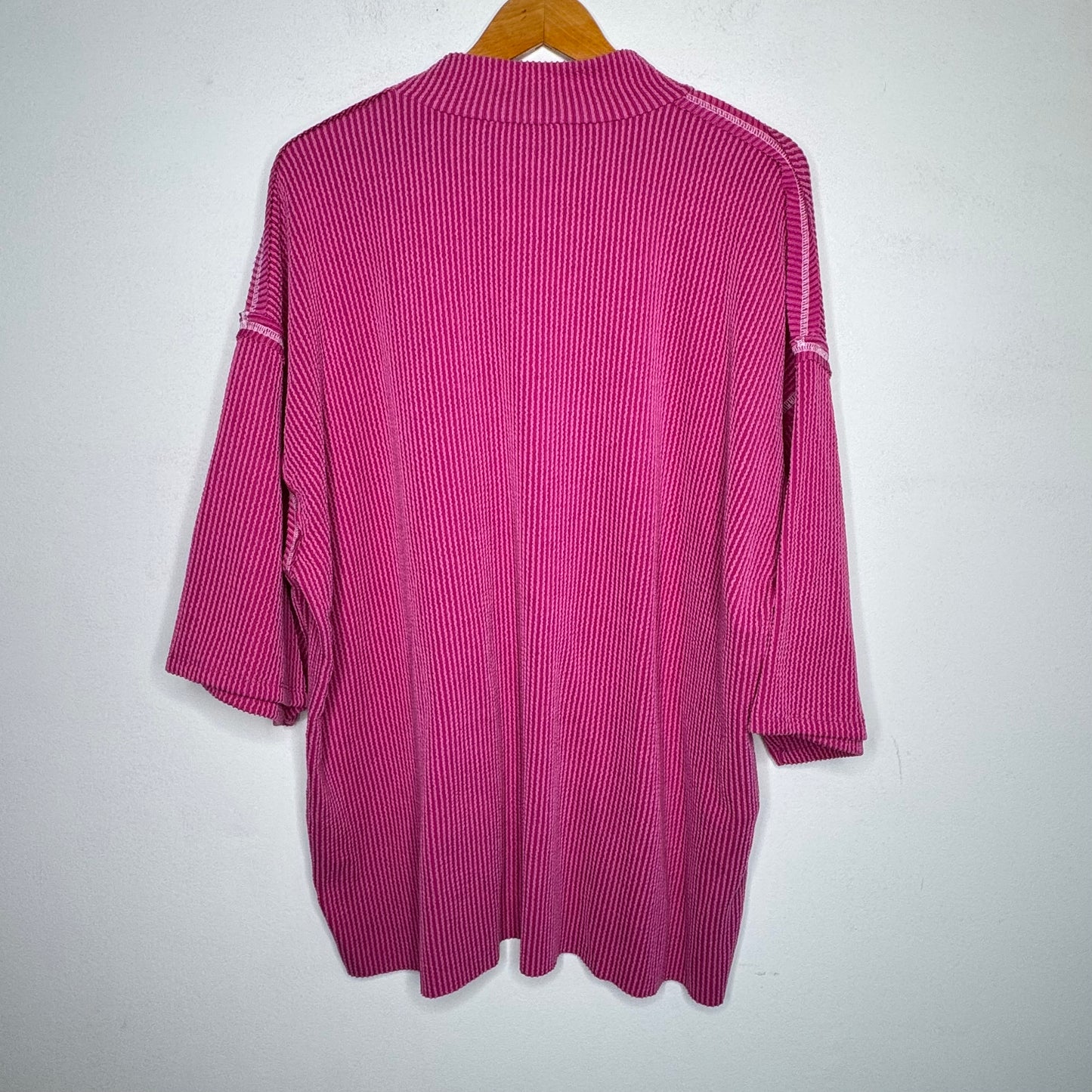 Nellie Mae Ribbed Oversized Mock Neck Top - Size XS