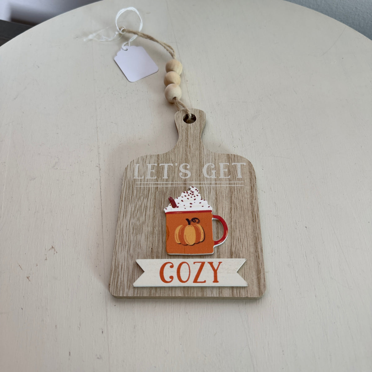Let's Get Cozy Cutting Board Ornament