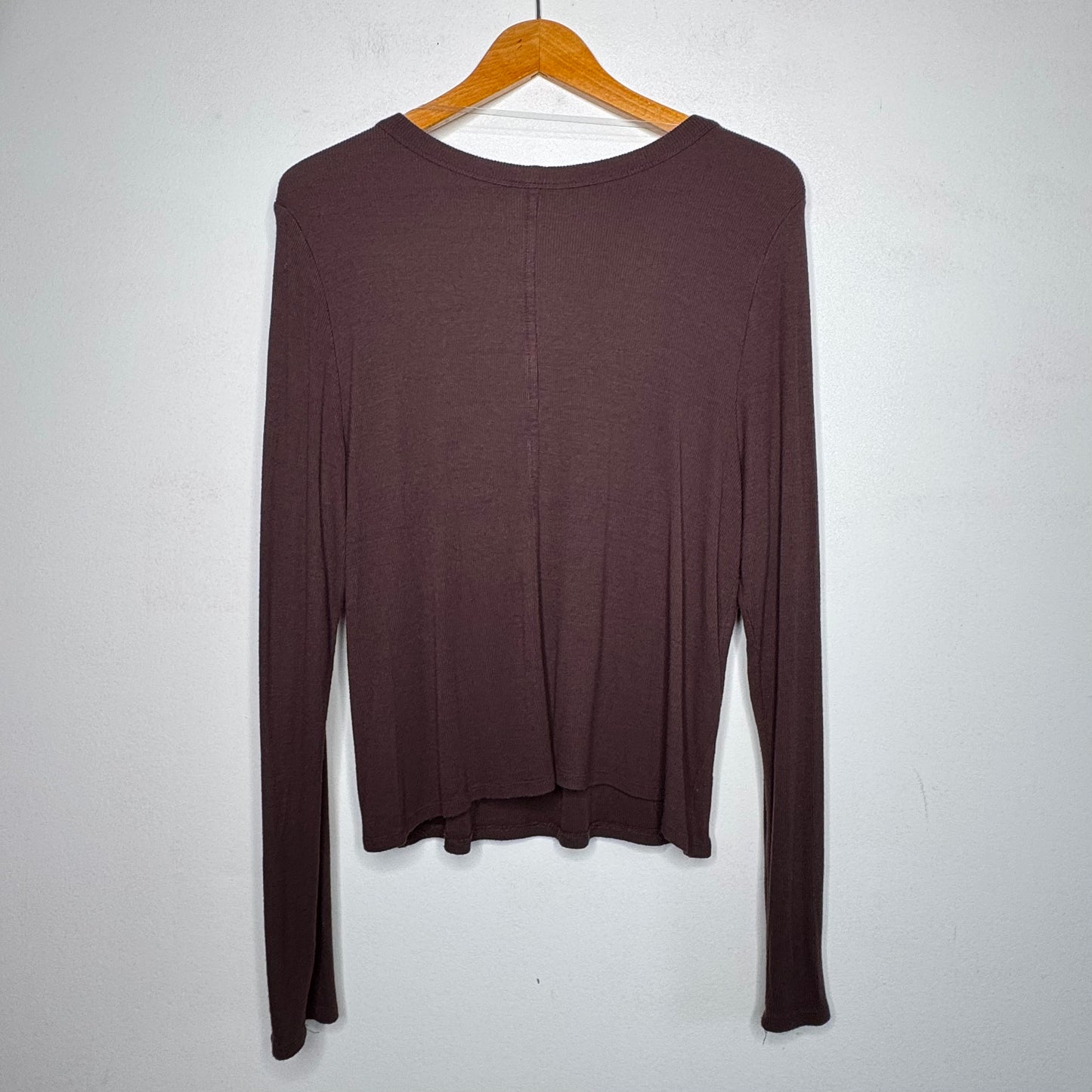 Universal Thread Ribbed Long Sleeve Fitted Top - Size 2X
