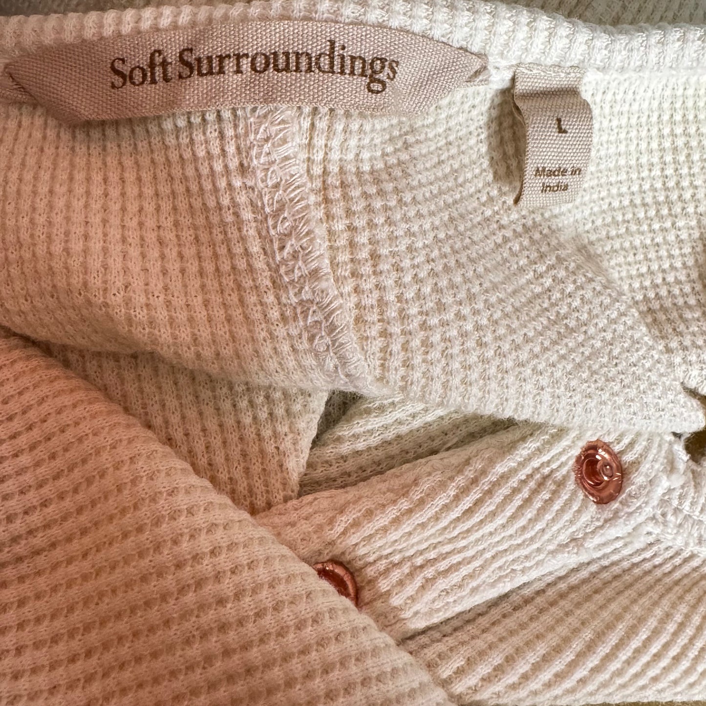 Soft Surroundings Hazel Waffle Top - Size Large