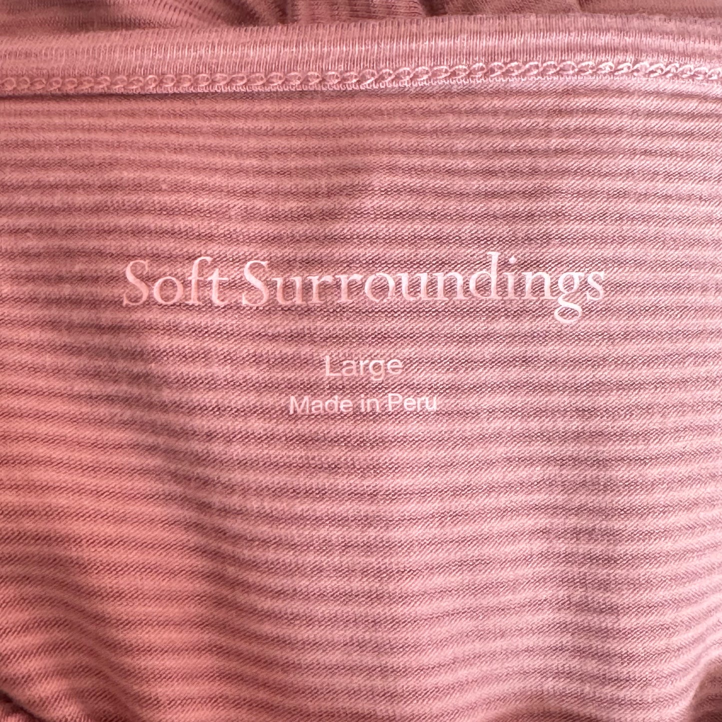 Soft Surroundings Key Hole Neckline Striped Top - Size Large