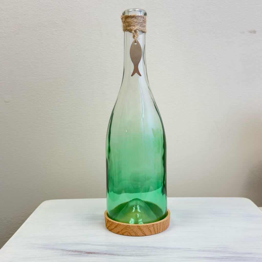 Green Vase W/Fish Charm