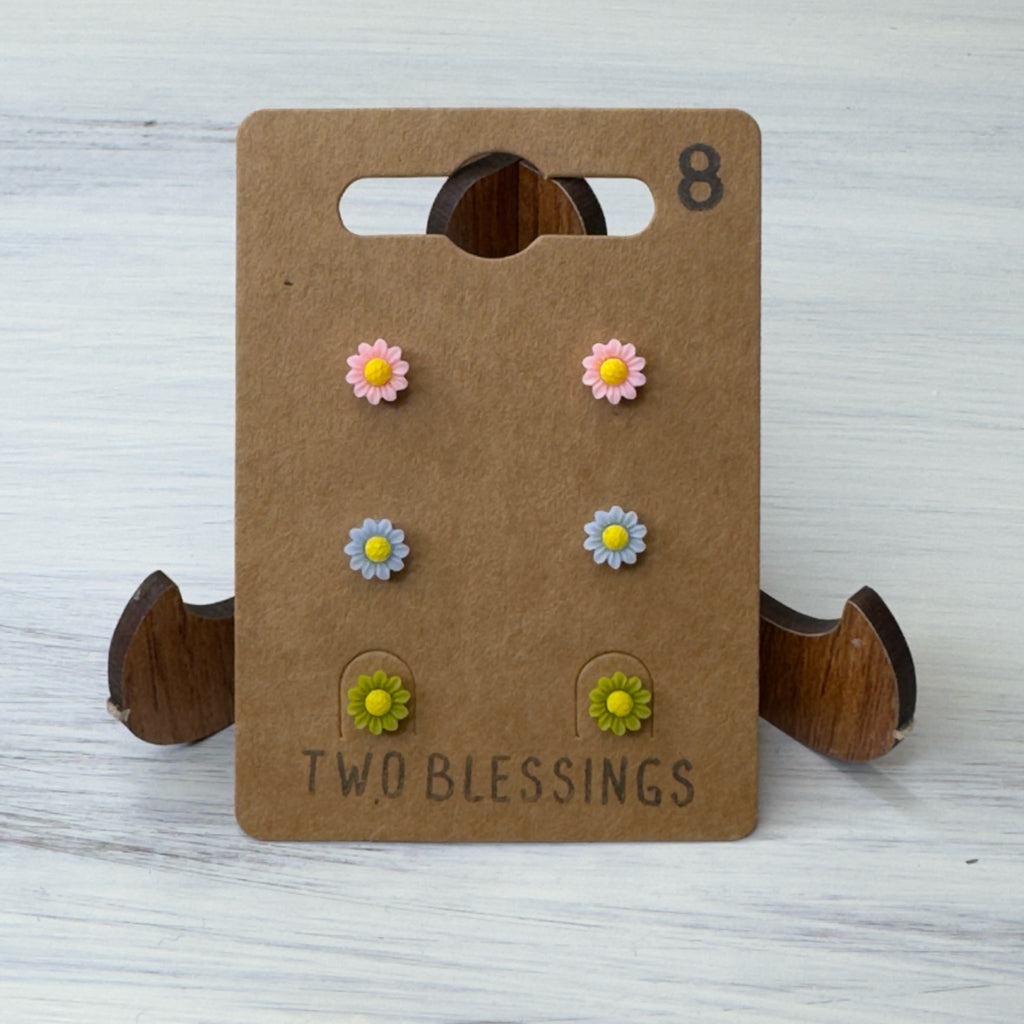 Two Blessings Earrings - 3pk Flowers