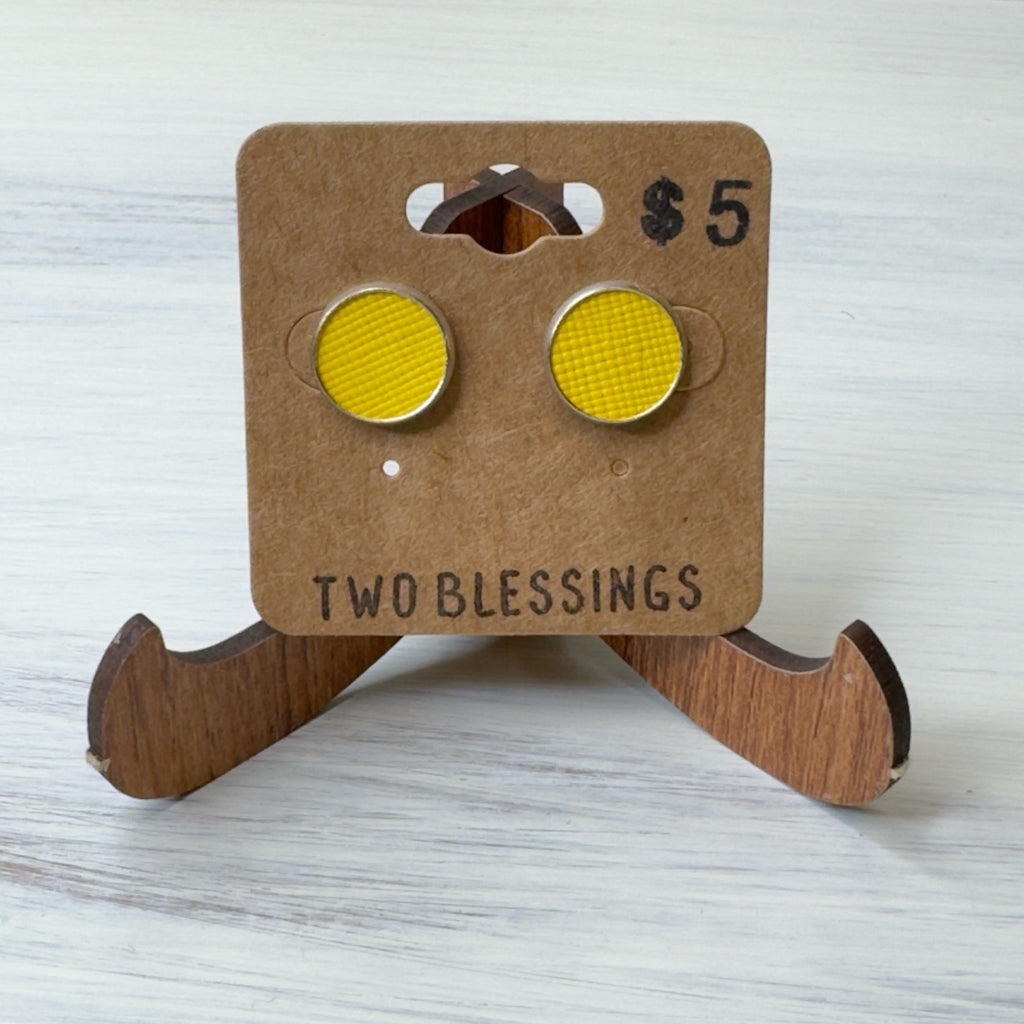 Two Blessings Earrings - Yellow