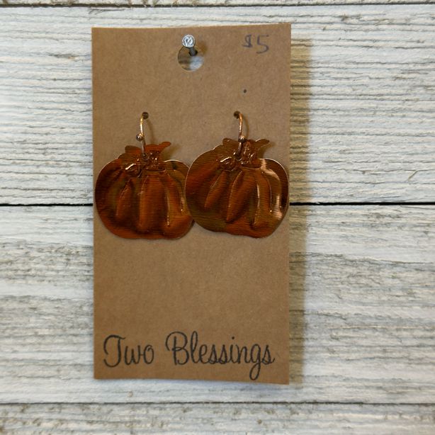 Two Blessings Earrings - Copper Pumpkin