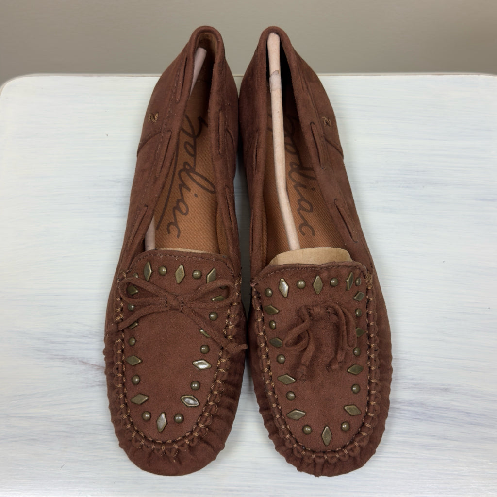 Zodiac Elery Studded Toe Cognac Mocassins - Size 8