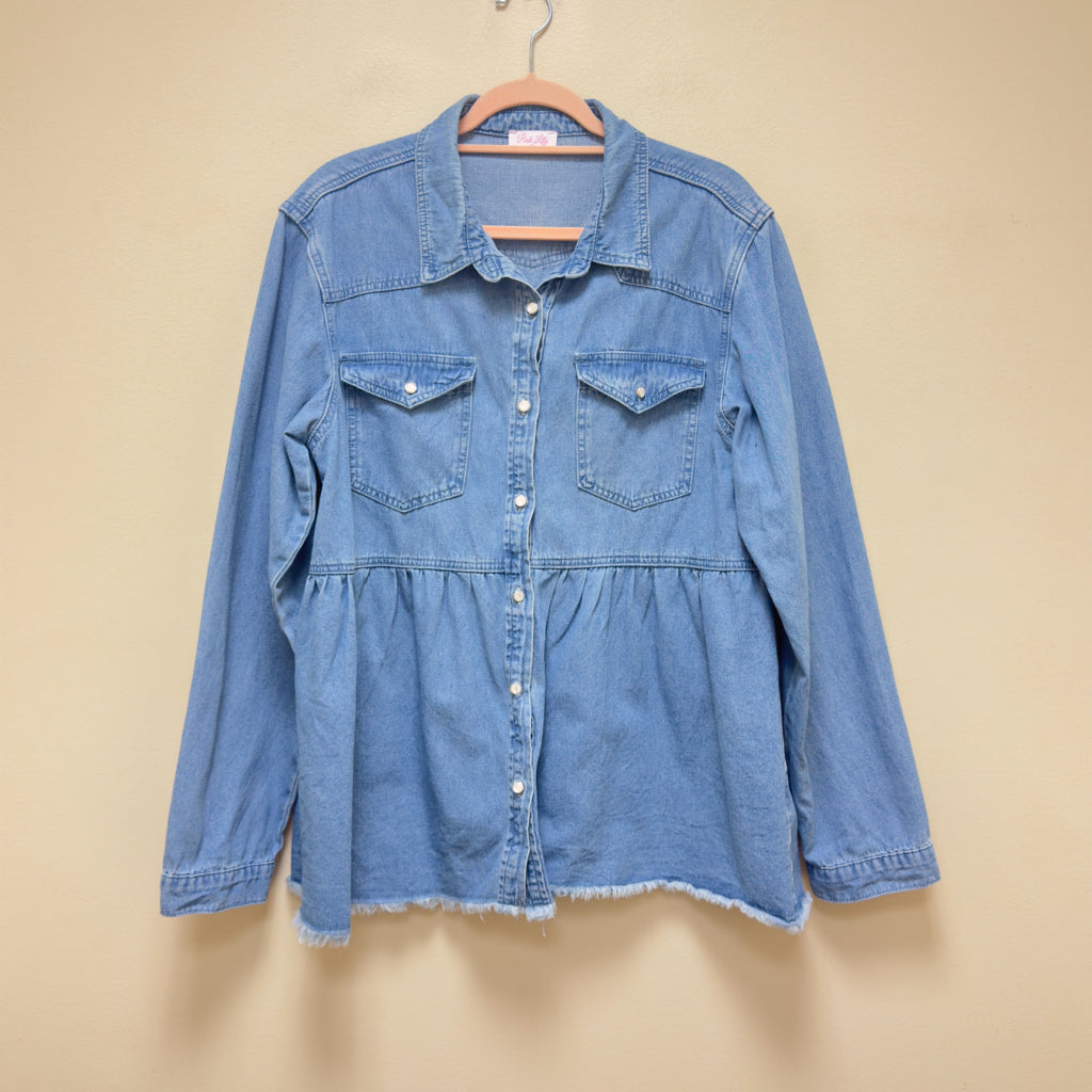 Pink Lily Denim Jacket - Size XL